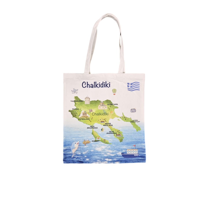 2-8 Τσάντα Θαλάσσης Chalkidiki- Beach bag - Image 1