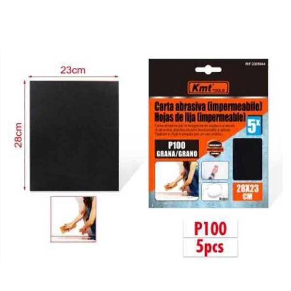 KMT Γυαλόχαρτο Αδιάβροχο P100 5τμχ 28x23cm - Abrasive paper