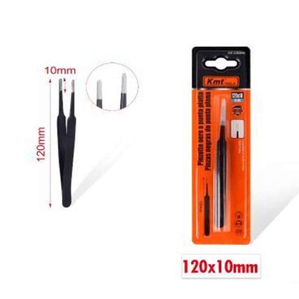 KMT Τσιμπιδάκια Με Επίπεδη Μύτη 120x10mm- Flat-tipped Tweezers