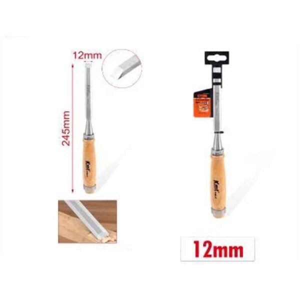 KMT Σκαρπέλα Με Ξύλινη Λαβή 12mm- Chisel