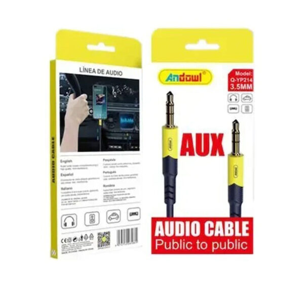 Andowl Καλώδιο Audio 3.5mm 3.5mm Αρσενικό - 3.5mm Αρσενικό Q-YP214 - Audio Cable