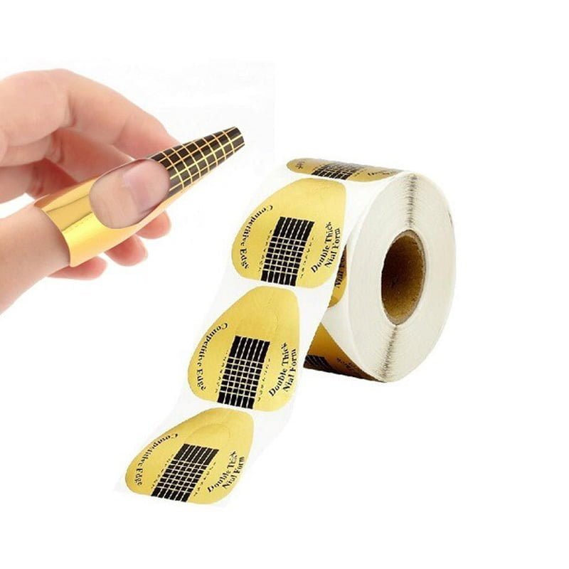 3609 Φόρμα επιμήκυνσης νυχιών στρογγυλή 500τεμ - Nail form - Image 1