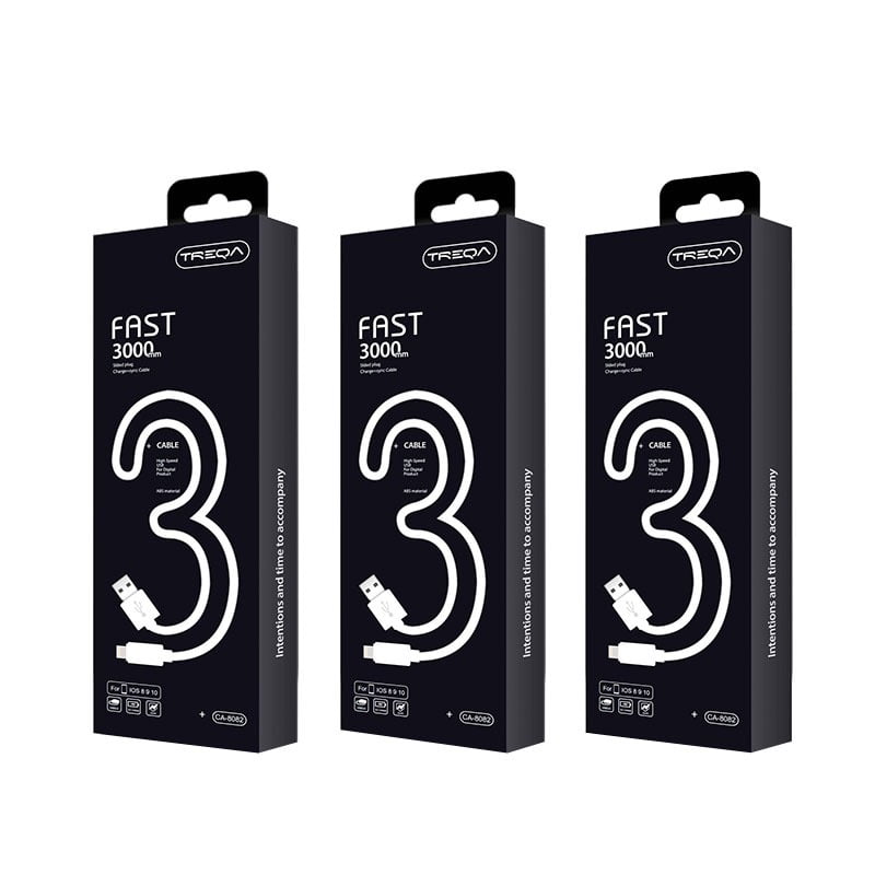 4300079 Treqa Καλώδιο USB σε lightning IOS 3m CA-8082 – USB-C to lightning cable - Image 1