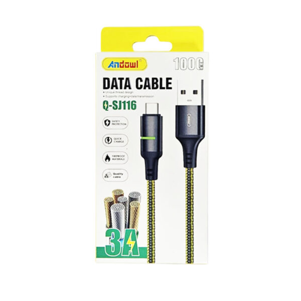 Andowl  Καλώδιο Δεδομένων USB σε Type-C – 3A Q-SJ116 - Data Cable