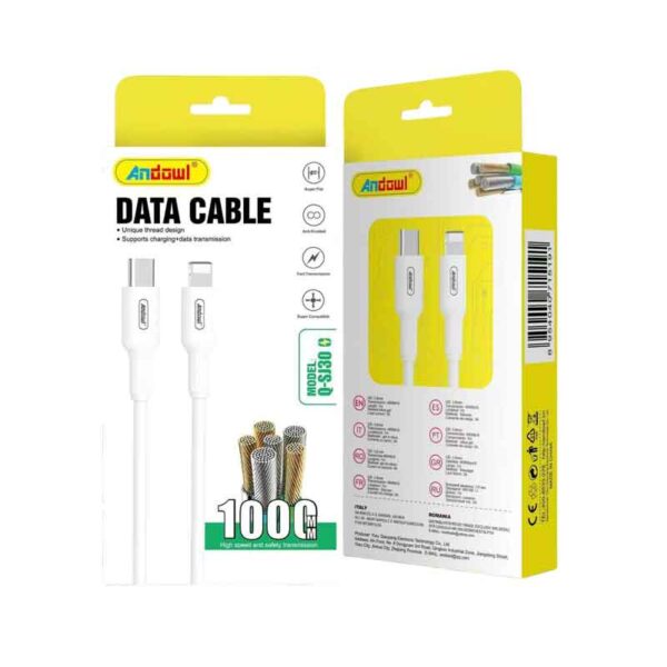Andowl Καλώδιο δεδομένων Type-c σε Lightning 3Α Q-SJ30 - Data Cable
