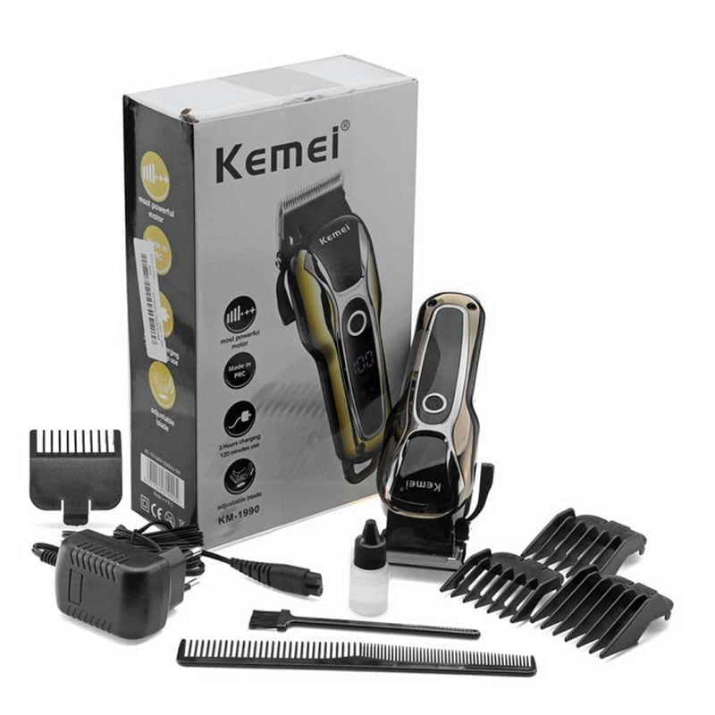 8126 Kemei Επαγγελματική Επαναφορτιζόμενη Κουρευτική Μηχανή KM-1990 - Hair Clipper - Image 1