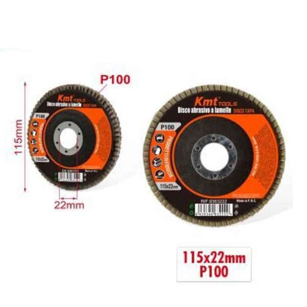 KMT Δίσκος Λείανσης P100 115x22mm- Sanding Disc