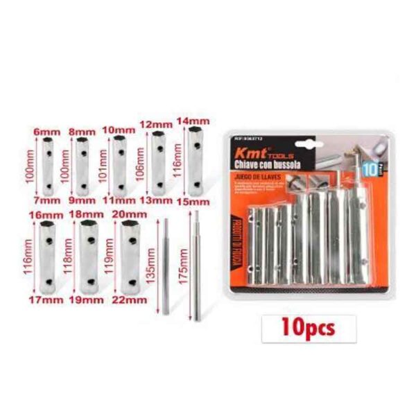 KMT Σετ Κλειδιά Σωληνωτά 10τμχ - Kay with compass