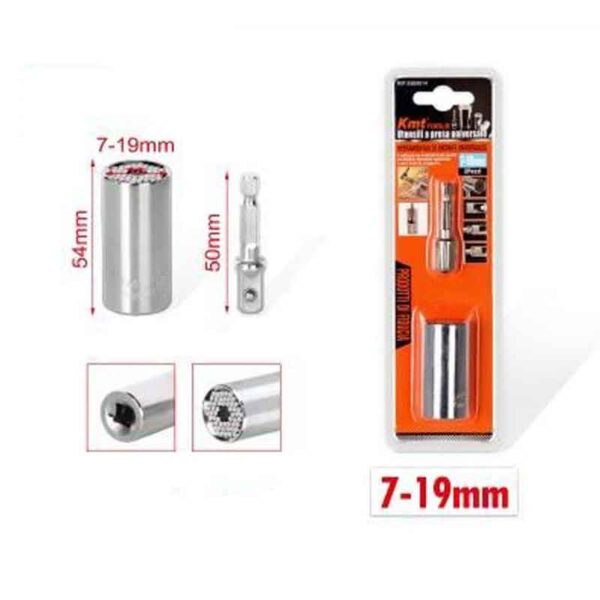 KMT Πολυκαρυδάκι με Καρέ Υποδοχής 7-19mm - Universal Socket Tools