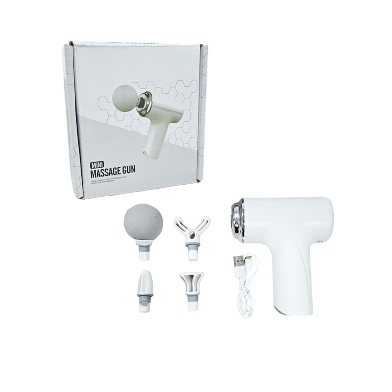 002529 Φορητό Μηχάνημα Μασάζ με 4 Κεφαλές - Mini Massage Gun - Image 1