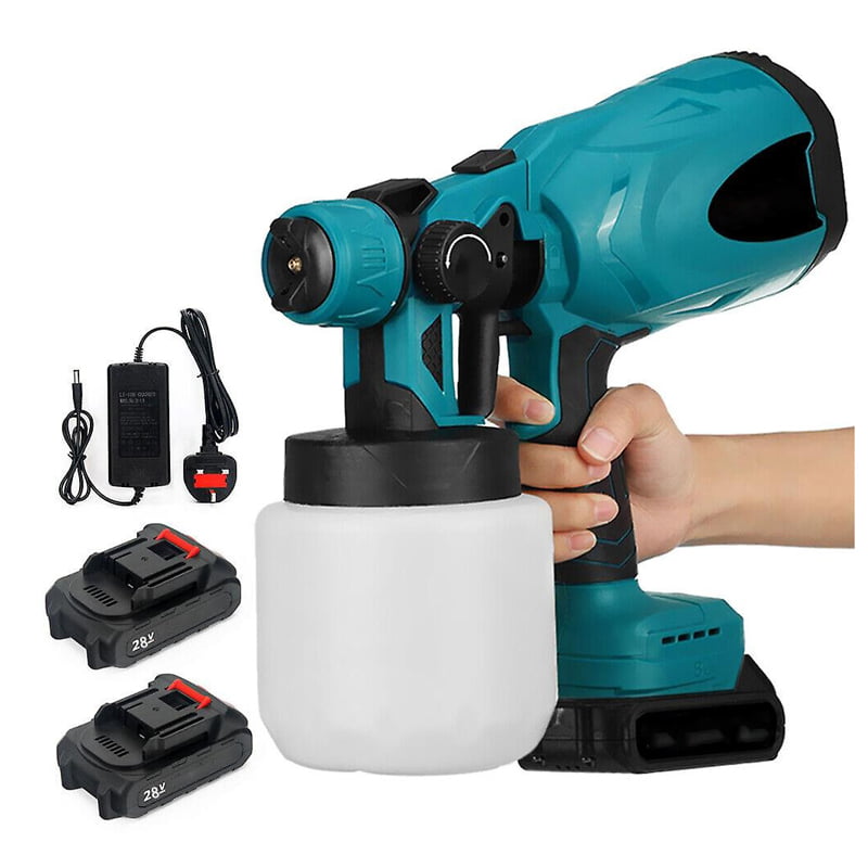 013067 Πιστόλι Βαφής με 2 Μπαταρίες 28V - Professional Power Tools Portable Spray Gun Li-ion - Image 1