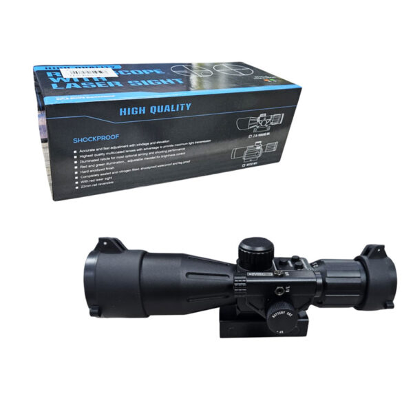 Οπτικό Σκοπευτικό 2.5-10X40IR με Φωτιζόμενο Σταυρό και Κόκκινο Laser - Rifle Scope