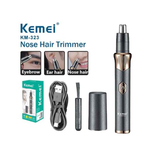 Kemei Κουρευτική Μηχανή Μύτης - Ξυριστική Μηχανή Προσώπου Επαναφορτιζόμενη KM-323 - Professionak Nose Trimmer