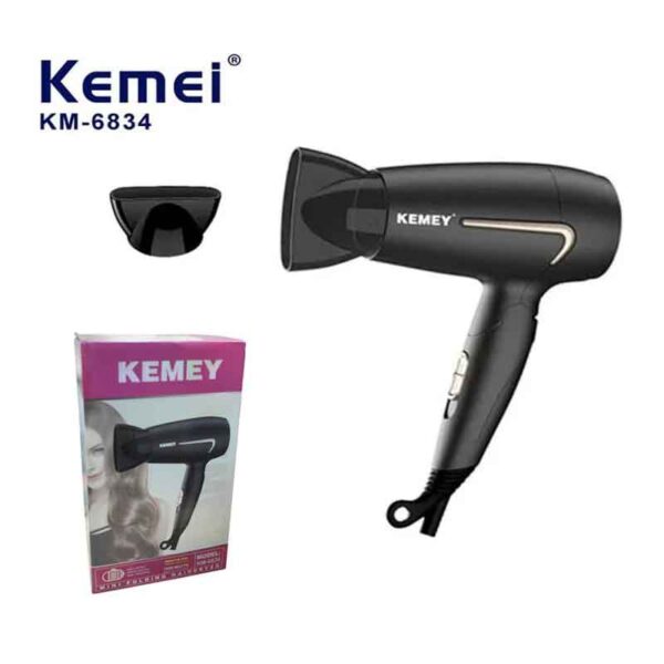 Kemei Πιστολάκι Μαλλιών Ταξιδίου 1800W KM-6834 - Hair dryer