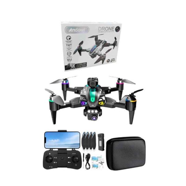 Andowl Drone 4K Ultra HD Με Κάμερα, RGB Φωτισμό Και Χειριστήριο Μαύρο SKY-769 - Drone HD Camera 4K