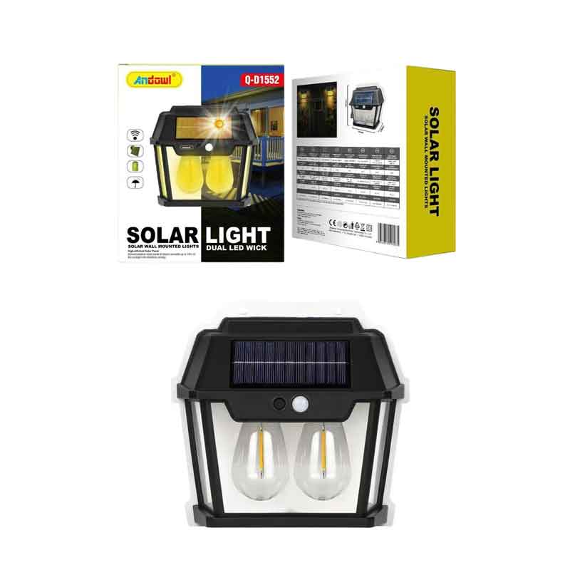 075920-2 Andowl Ηλιακό Φωτιστικό LED Επιτοίχιο – Αισθητήρας κίνησης & αδιάβροχο Q-D1552 - Solar light - Image 1