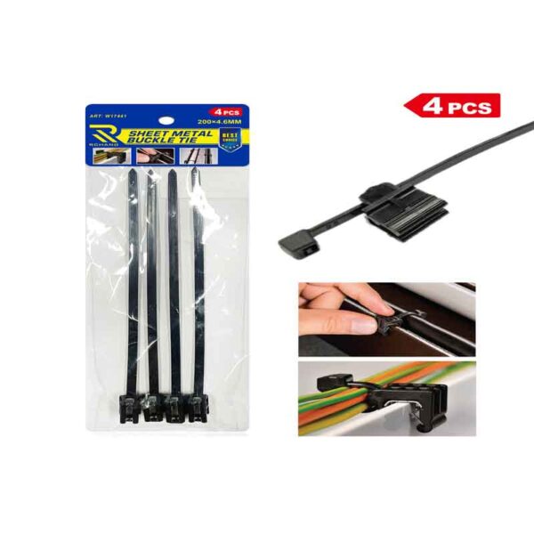 Rchang Μεταλλικά Δεματικά W17441 T50ROSEC4A/B 4τμχ 4.6x200mm- Sheet Metal  Buckle Tie