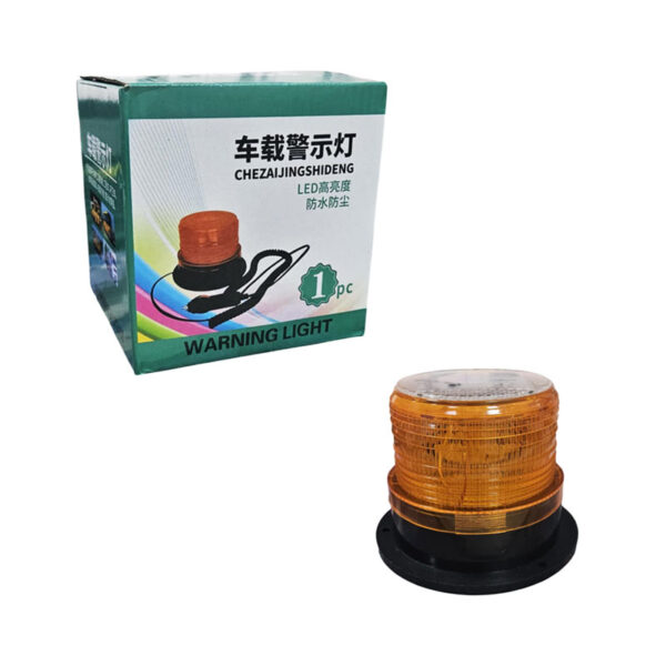 Μαγνητική Προειδοποιητική Λάμπα LED Οχημάτων 12V με Πορτοκαλί Φως - Magnetic LED Vehicle Warning Light