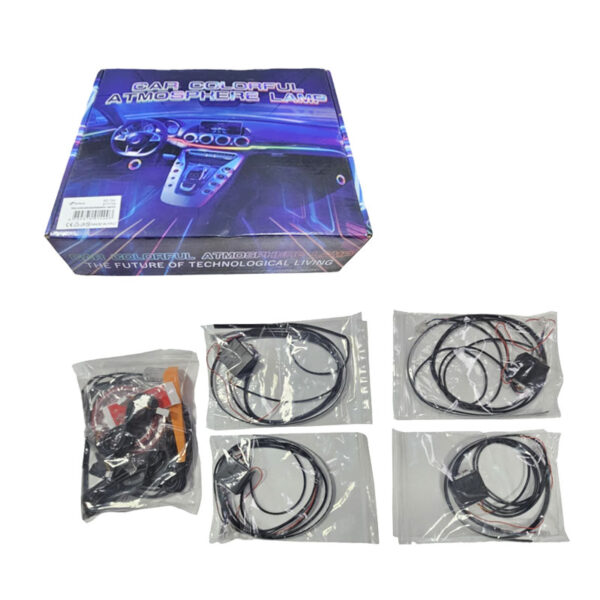 Πολύχρωμος Φωτισμός Εσωτερικού Αυτοκινήτου με Bluetooth - Car Colorful Atmosphere Lamp