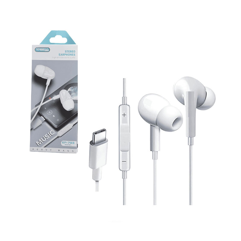 017190 Treqa Ακουστικά Type-C EP-783 – Stereo Earphones - Image 1
