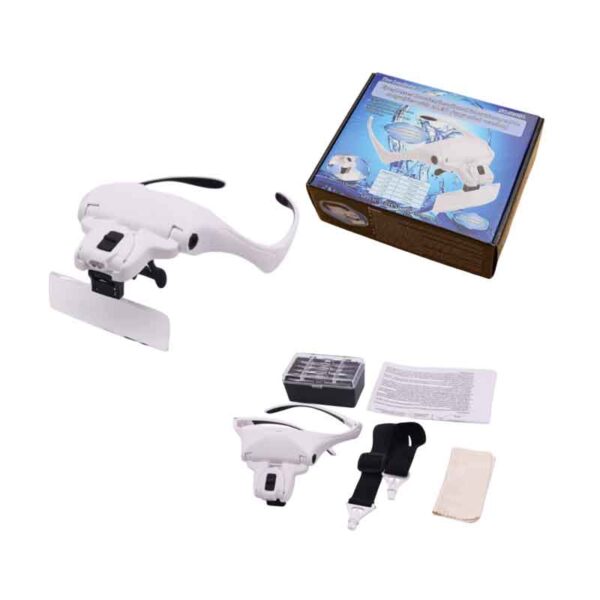 Μεγεθυντικός Φακός Κεφαλής με LED & Ανταλλακτικούς Φακούς – Ιδανικός για Λεπτομέρειες & Χειροτεχνίες