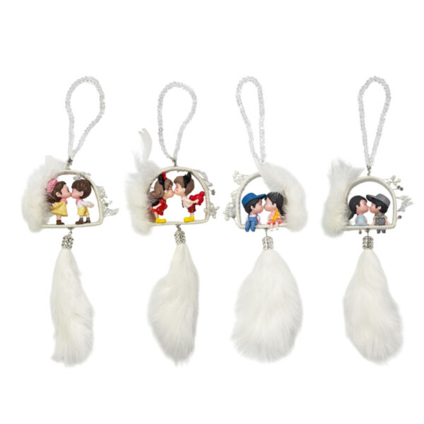 Κρεμαστό Στολίδι Αυτοκινήτου Διακοσμητικό καθρέφτη οπισθοπορείας - Lovely Kiss Boy Girl Hanging