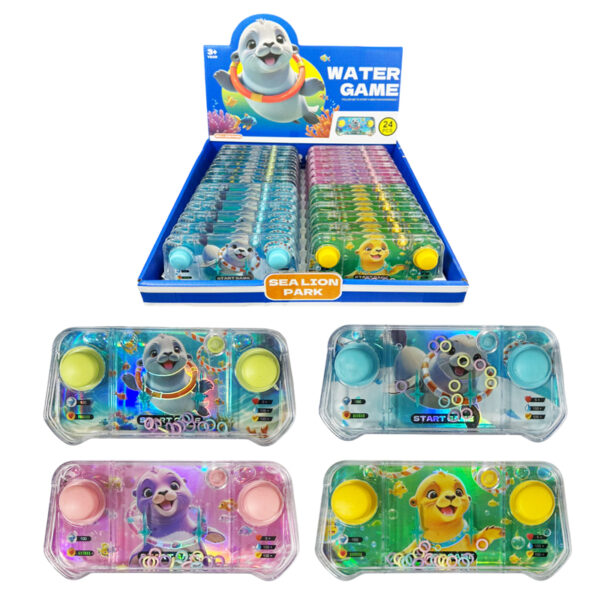 Παιδικό παιχνίδι κονσόλα με νερό και δαχτυλίδια φώκια - Water game seal