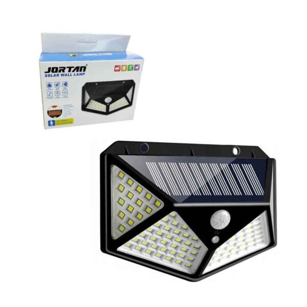 Jortan Ηλιακό Φωτιστικό Τοίχου με Αισθητήρα Κίνησης & 4 Πλευρές LED - Solar Wall Lamp