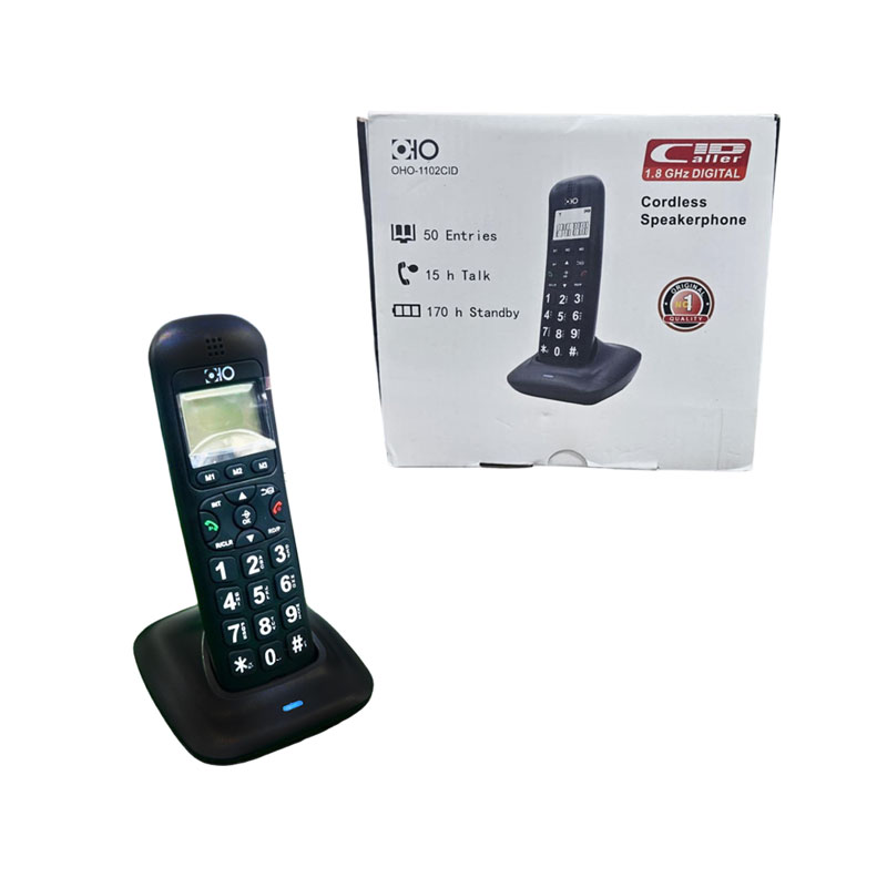 0283002 OHO Ασύρματο Τηλέφωνο με Αναγνώριση Κλήσης OHO-1102CID – Cordless Digital Phone - Image 1