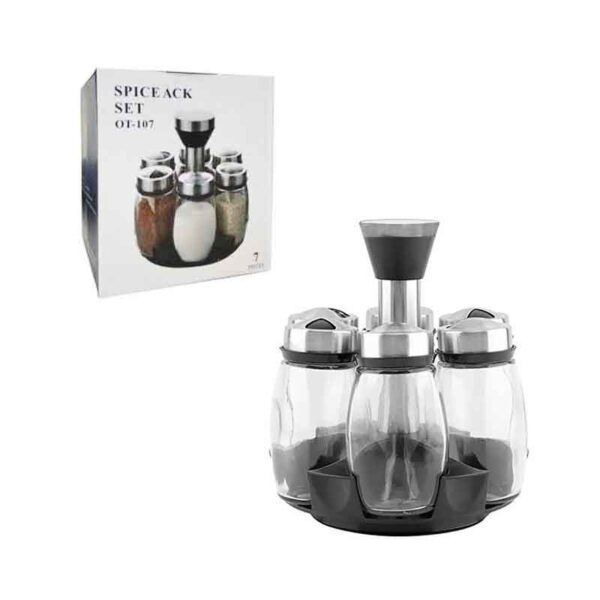 Σετ Μπαχαρικών 7 Τεμαχίων με Περιστρεφόμενη Βάση OT-107 - Spice Rack Set