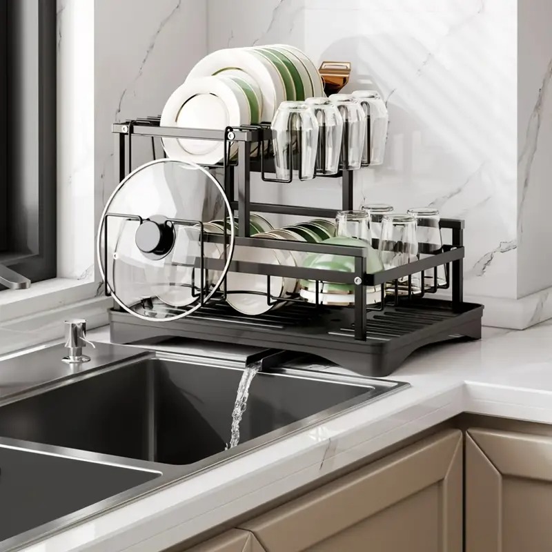 0284008 Πολυλειτουργική Αποστραγγιστική Ραφιέρα Πιάτων - Multifunctional Bowl Rack - Image 1