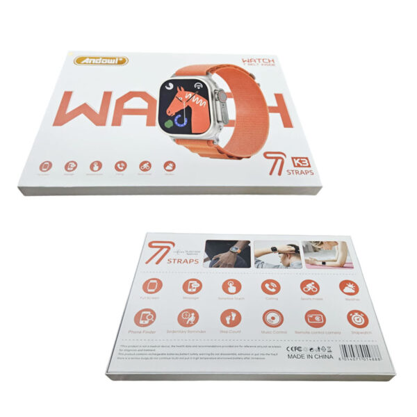 Andowl K3 Έξυπνο Ρολόι με 7 Λουράκια - Smartwatch with 7 Straps