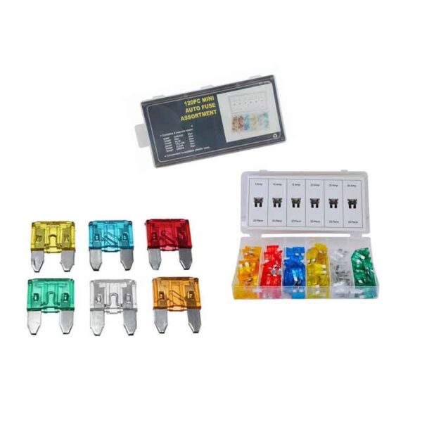 Μικρές Ασφάλειες αυτοκινήτου δίχαλες 120τεμ - Car fuse assortment