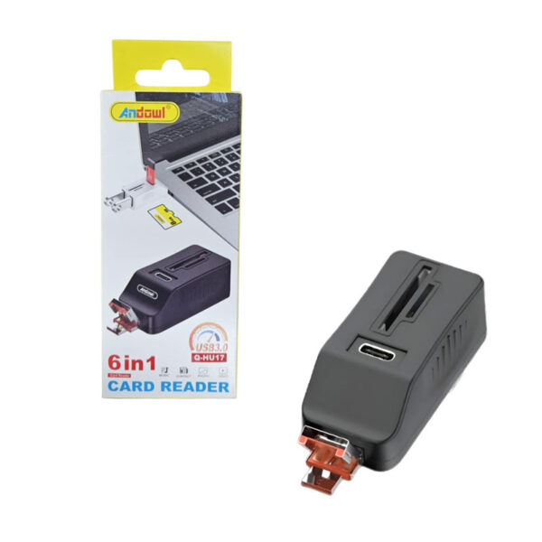 Andowl Αναγνώστης καρτών 6 σε 1 Q-HU17 - Card Reader USB 3.0