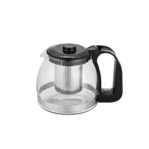 SIDIRELA Τσαγιέρα Γυάλινη με Φίλτρο σε Διάφανο Χρώμα 1250ml - Glass Tea Port E-3447