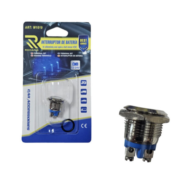 Rchang Διακόπτης Μπαταρίας Μεταλλικός 12-24V με LED W1019 - Metal Battery Switch