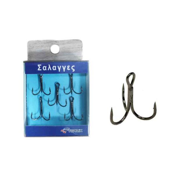 Αγκίστρια – Σαλαγγιές Ψαρέματος 5τμχ Τριπλά Αγκίστρια Υψηλής Αντοχής 4# - Fishing Hooks