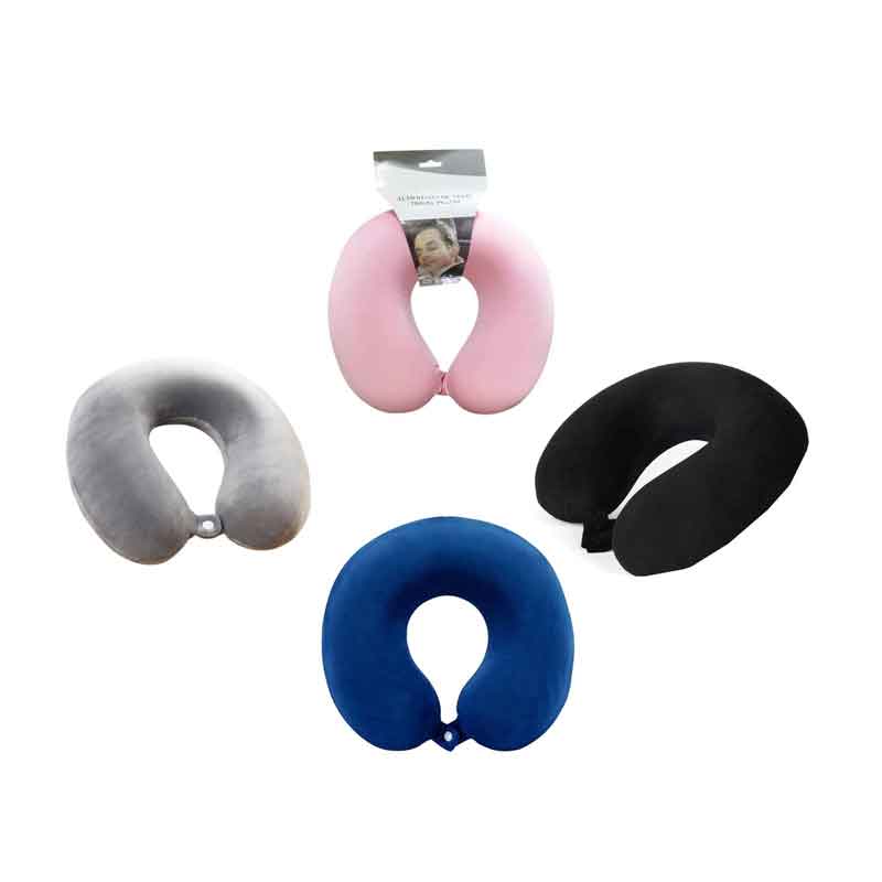 0270002-4 Υφασμάτινο Μαξιλάρι Αυχένα Ταξιδιού σε Σχήμα U - U-Shape Travel Pillow Neck Support - Image 1