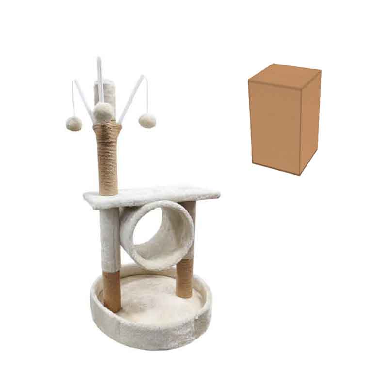 029006 Ονυχοδρόμιο Γάτας 80cm με Παιχνίδια - Cat Tree Scratching Post 80cm with Toys - Image 1
