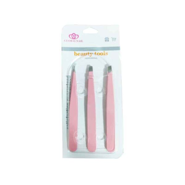 Globalnail Σετ Τσιμπιδάκια Φρυδιών 3 τεμάχια Beauty Tools -  Eyebrow Tweezers